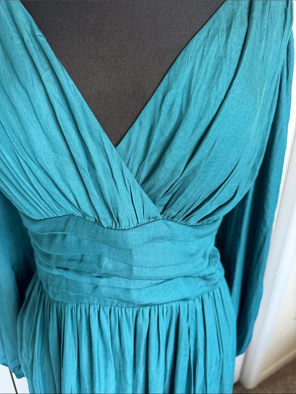 Anthropologie NWT Boho Chic Gwendolyn V-Neck Long Sleeve High-low Maxi Dress - Picture 6 of 16